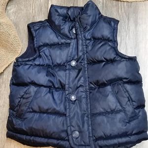 Old Navy Puffy Vest Boys 12mo Navy Blue